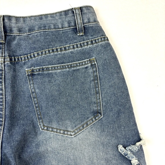 NWT Romwe Grunge Punk Star Pattern Straight Leg Boy Friend Jeans Size XL - Picture 11 of 16